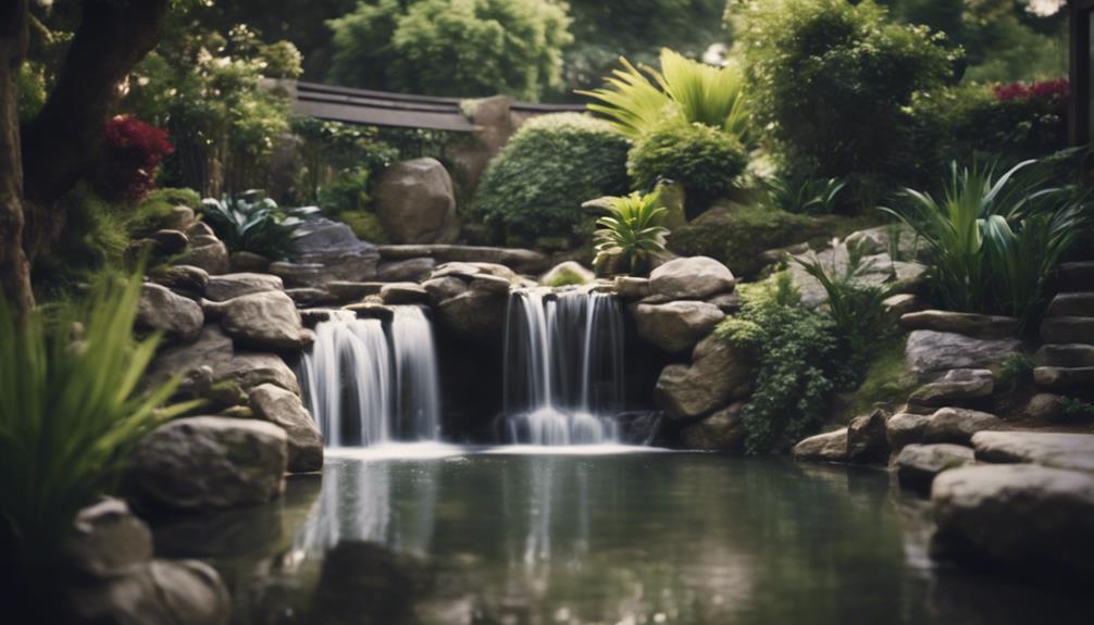 calming natural water feature