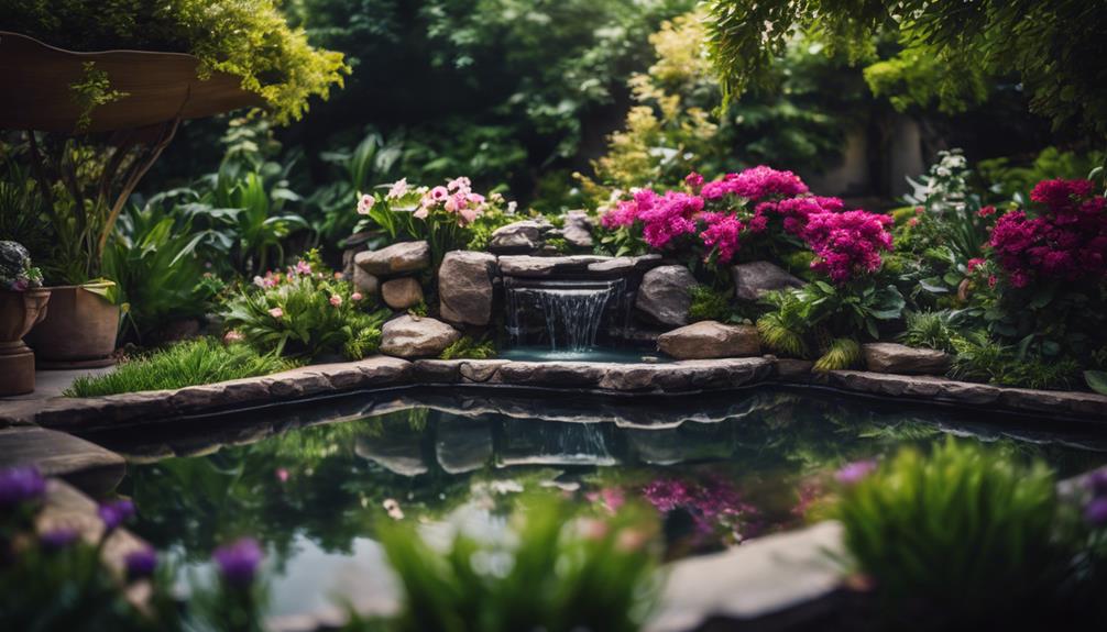 serene water feature retreat